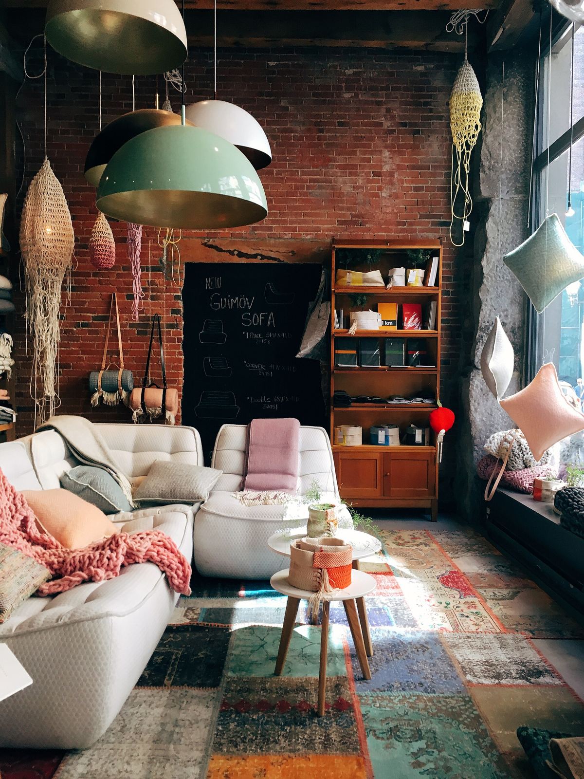 Bright furnished living room in an apartment