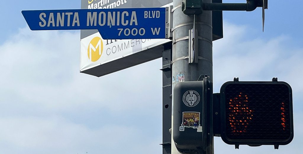 Santa Monica Boulevard (Los Angeles) Street Sign (West Hollywood) July 2023