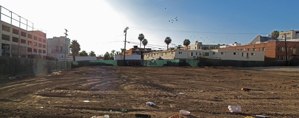 Empty lot in Koreatown Los Angeles