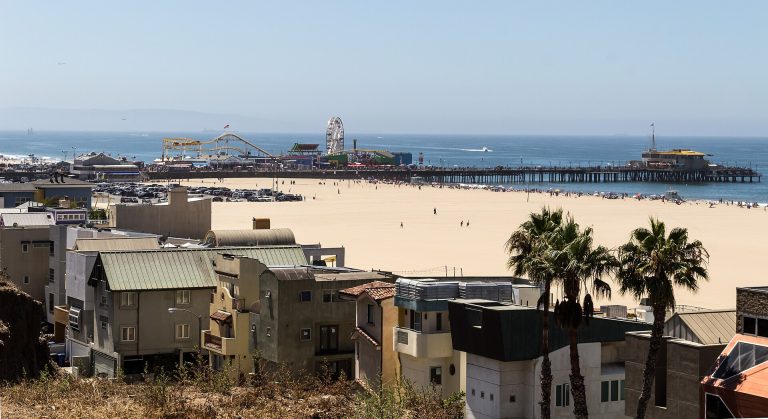 Santa Monica Beach and Pier (2012 neighborhood view; does not show 700 Broadway)