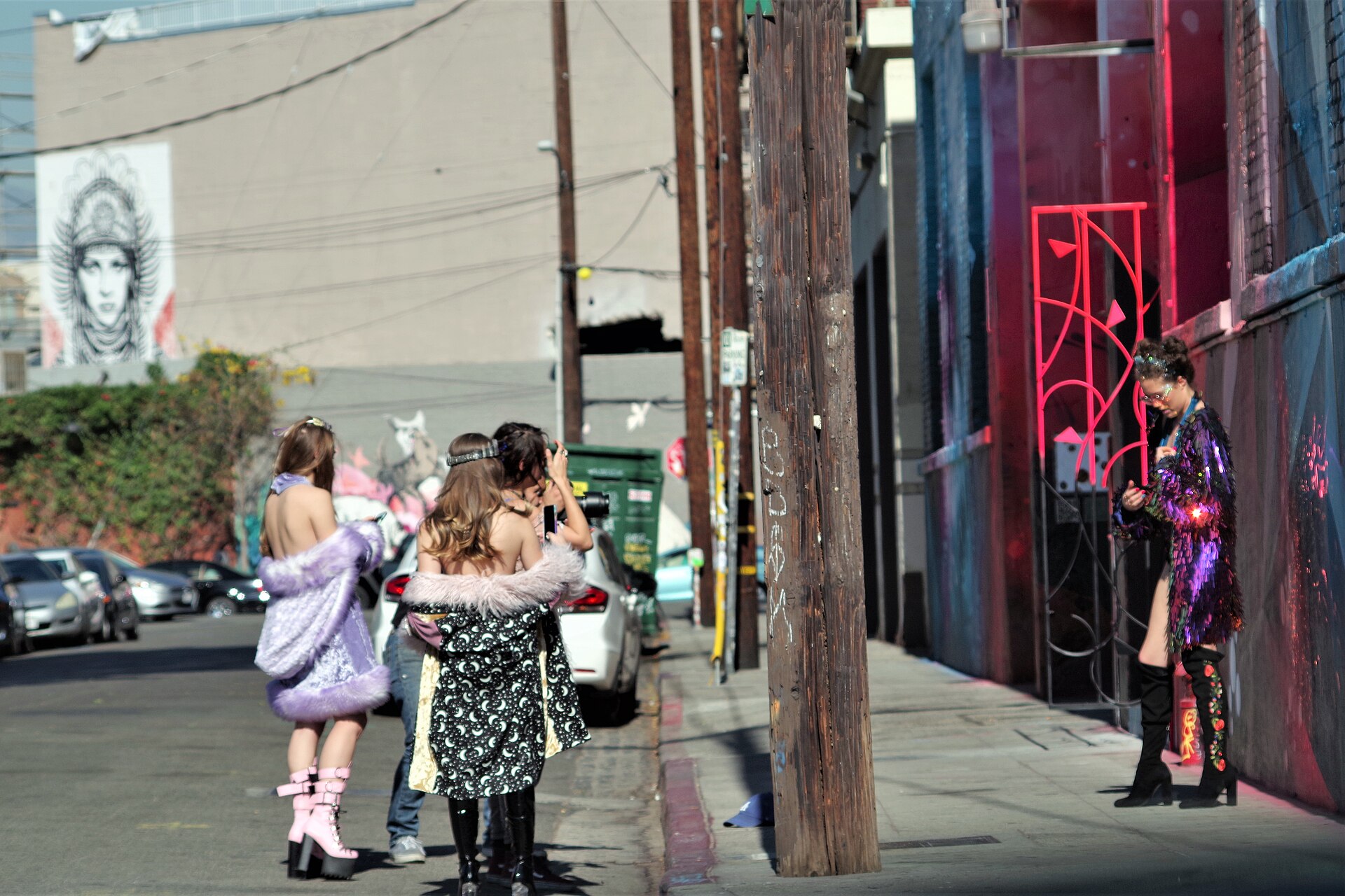 Street scene in the Arts District, Los Angeles (neighborhood view; does not show Alloy)