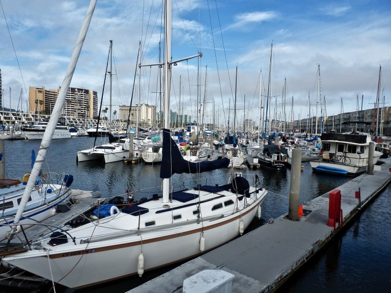 Boats in Marina del Rey harbor (neighborhood view; does not show AMLI Marina del Rey)