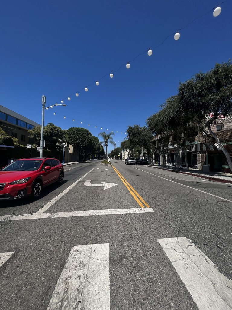 Santa Monica Boulevard in West Hollywood (July 2023 neighborhood view; does not show Nine Thousand One)