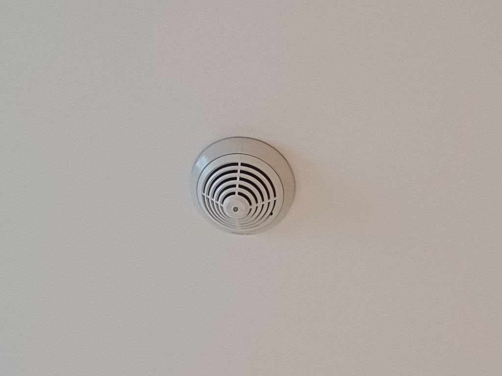 Smoke detector at Gateway Hotel